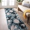 World Rug Gallery Contemporary Abstract Circles Non Shedding Soft Area Rug 2' x 7' Blue Rug 389BLUE2x7 - alternate 1